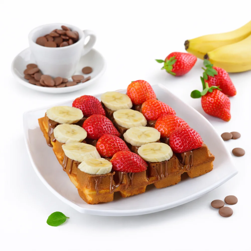 Banan va qulupnayli vafli