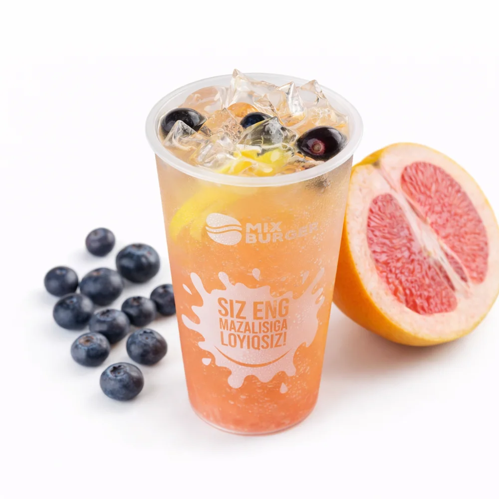 Greypfrut va ko'k rezavorli limonad