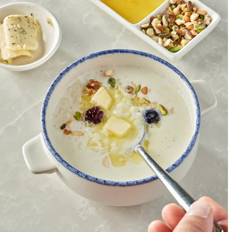 Rice porridge with coconut milk
