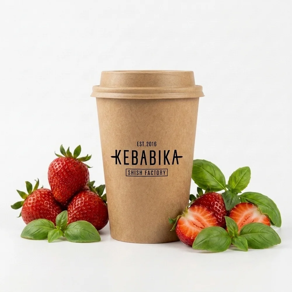 Tea with strawberry and basil